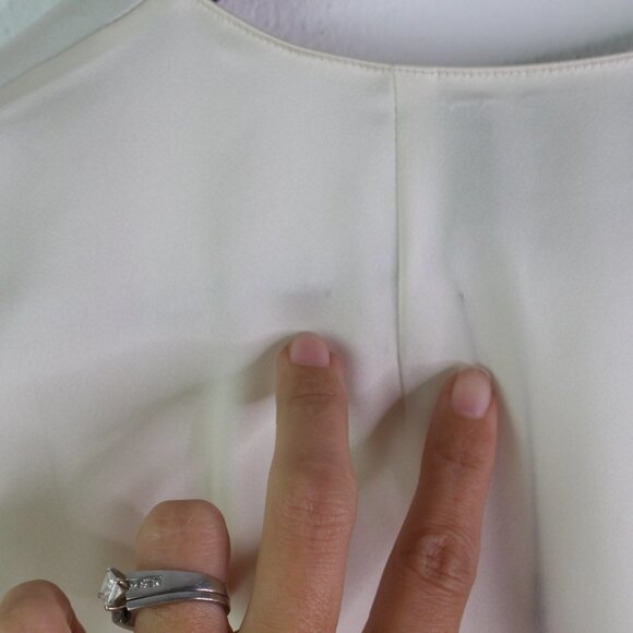 Theory Twist Front Soft Satin Top in Rice 6 - Picture 11 of 11